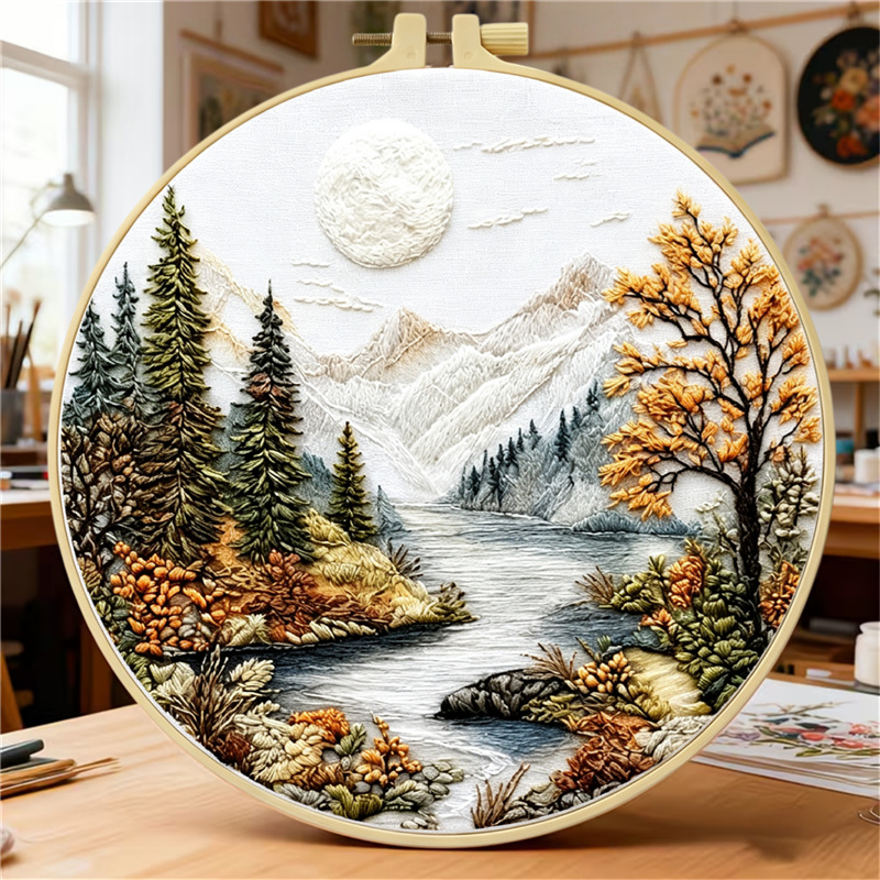 Embroidery Meaning - DIY-Handstickerei-Set für Anfänger mit Muster, Stoff,
