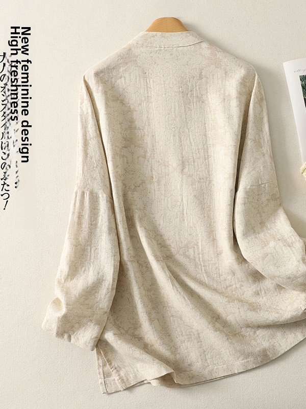 Retro-Blumenstickerei, Baumwol – Embroidery Cotton Shirt Bewertung und Preis